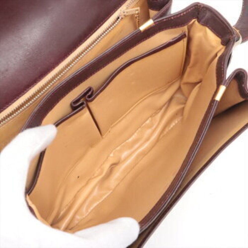 Celine carriage hardware Burgundy Red leather shoulder bag crossbody - Picture 6 of 13